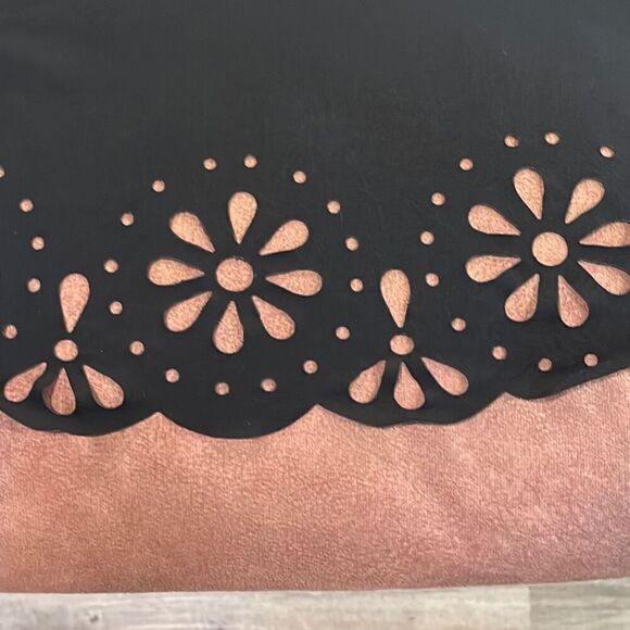 Venus Black Off The Shoulder Laser Cut Hem Dress Large - Picture 6 of 6